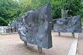 BERLIN, GERMANY. Sculptural ensemble `Marx and Engels`s Forum Royalty Free Stock Photo