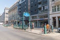 Street view of Stadtmitte U-Bahn station sign. Royalty Free Stock Photo