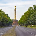 Victory Column on the Great Star in the Great Tiergarten in Berlin Royalty Free Stock Photo