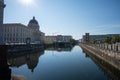 Berlin, Germany - August 12 , 2021 - view of Bebelplatz and the surroundings of the square in Berlin