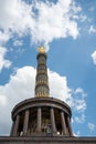 Berlin, Germany - August 11 , 2021 - view of the victory column in Berlin Siegessaule and surroundings Royalty Free Stock Photo