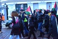 Berlin Germany 02.12.2023, boy with a Palestinian flag