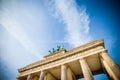 Berlin, Germany. Brandenburg Gate - dramatic sky