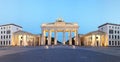 Berlin, Germany. Brandenburg Gate panorama at dusk Royalty Free Stock Photo