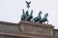 Berlin, Germany: Brandenburger Tor (Brandenburg Gate), a view of the quadriga Royalty Free Stock Photo