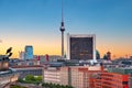Berlin, Germany City Skyline at Dusk Royalty Free Stock Photo