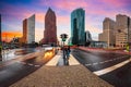 Berlin, Germany city skyline at the Potsdamer Platz Financial District Royalty Free Stock Photo