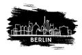 Berlin Germany City Skyline Silhouette. Hand Drawn Sketch Royalty Free Stock Photo