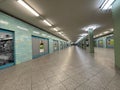 Inside of Alexanderplatz U Bahn subway station in Berlin, Germany