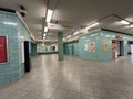 Inside of Alexanderplatz U Bahn subway station in Berlin, Germany