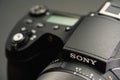 BERLIN, GERMANY DECEMBER 2019: Close-Up of the SONY Cyber-shot DSC-RX10 M4