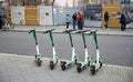 E-mobility in Germany: discarded electric scooters on the streets of Berlin