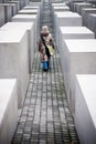 Berlin, Germany - December 30 2006. Memorial Jews monument