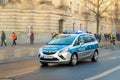 Police vehicle on the way to a deployment in Berlin