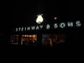 Steinway & Sons store at night