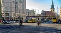 Berlin, Germany - December 02, 2016: View of Berlin with the tower of the Marienkirche. St. Mary`s Church, known in German as