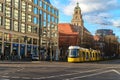 Berlin, Germany - December 02, 2016: View of Berlin with the tower of the Marienkirche. St. Mary`s Church, known in German as