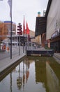 Berlin, Germany: entrance of Sternberg theater in Marlene Dietrich Platz Royalty Free Stock Photo