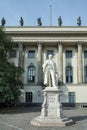 BERLIN, GERMANY/EUROPE - SEPTEMBER 15 : Helmholtz statue outside