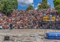 Street artist and acrobats, Mauerpark. Berlin Royalty Free Stock Photo