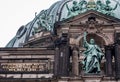 Facade details on the Berlin Cathedral Berliner Dom in Berlin, Germany