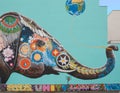 Graffiti / mural painting of an Elephant Royalty Free Stock Photo