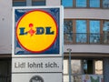 Lidl Logo And Slogan At A Supermarket in Berlin, Germany