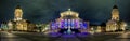 Night panorama of the Gendarmenmarkt square in Berlin, Germany Royalty Free Stock Photo