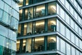 Berlin, Germany 15 February 2018: offices and business center. Office building or skyscraper with workers and