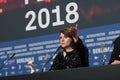 Malgorzata Szumowska receives the Silver Bear at Berlinale 2018 Royalty Free Stock Photo