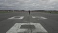 Berlin, Germany. Flughafen Berlin-Tempelhof. Unused old airport transformed into public space. People walk, ride