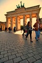 Brandenburg Gate in Berlin city, Germany Royalty Free Stock Photo