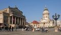 Berlin, Germany: Gendarmenmarkt with the Konzerthaus and French Cathedral Royalty Free Stock Photo