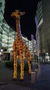 BERLIN, GERMANY - JAN 17th, 2015: A figure of a giraffe made out of LEGO in the Legoland Discovery Centre in the Sony