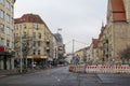 Cityscape with a main street in Berlin-Neukoelln Royalty Free Stock Photo