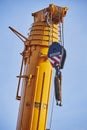 Details of a heavy construction crane at a construction site in Berlin, Germany Royalty Free Stock Photo