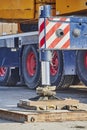 Details of a heavy construction crane at a construction site in Berlin, Germany Royalty Free Stock Photo