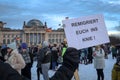 Berlin protest against right-wing deportation plans, Reichstag building