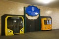 Berlin, Germany - January 6, 2024: U-Banh Museum, a museum of city metro transit system on Olympia Stadium station on U2 line