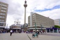 BERLIN - GERMANY - JULY 9, 2022: Alexanderplatz a large public square and transport hub in the central Mitte district of Berlin,