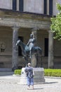 Amazon on horseback - a sculpture of the German sculpture of Louis Tuaillon 1895 on the Museum Island in Berlin