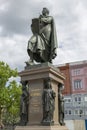 The bronze statue of Karl Friedrich Schinkel in the center of Berlin.