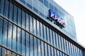 Building exterior and logo or brand or sign of KPMG Berlin