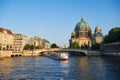 Berlin Cathedral or Berliner Dom and Museum Island or Museumsinsel near Spree River