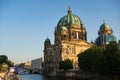 Berlin Cathedral or Berliner Dom and Museum Island or Museumsinsel near Spree River