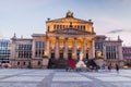 BERLIN, GERMANY - JULY 30, 2017: Evening view of Konzerthaus concert hall in Berlin at Gendarmenmarkt square in Berlin, Germa