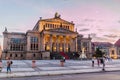 BERLIN, GERMANY - JULY 30, 2017: Evening view of Konzerthaus (concert hall) Berlin at Gendarmenmarkt square in Berlin, Germa