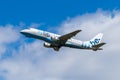 BERLIN, GERMANY - JULY 7, 2018: Flybe, Airbus, Embraer ERJ-175STD takes off from Tegel airport in Berlin. Royalty Free Stock Photo