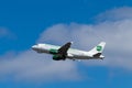 BERLIN, GERMANY - JULY 7, 2018: Germania, Airbus A319-112 takes Royalty Free Stock Photo