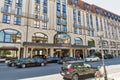 BERLIN, GERMANY - JULY 14,2018: Hilton Hotel on Gendarmenmarkt square. Hilton Hotels is an international chain of full service